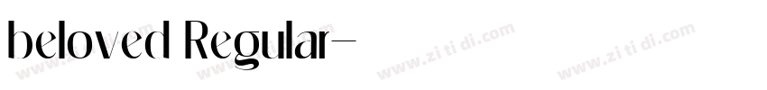 beloved Regular字体转换